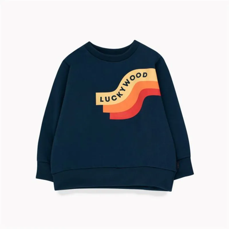Lucky Sweatshirt EnkeliBB, детский брендовый Леопардовый свитшот и штаны модные детские комплекты одежды для мальчиков и девочек брендовые Зимние толстовки с капюшоном для малышей - Цвет: Lucky Sweatshirt