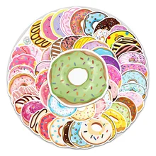 Autocollants imperméables en PVC, 10/30/50 pièces, dessin animé Donut, Graffiti, pour valise, cadeau pour enfant, papeterie, ordinateur portable, Skateboard, vente en gros
