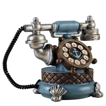 

Vintage Book Phone Piggy Bank Home Decor Ornaments Retro Furniture Figurines Phone Miniatures Home Decoration Crafts Kids Gifts