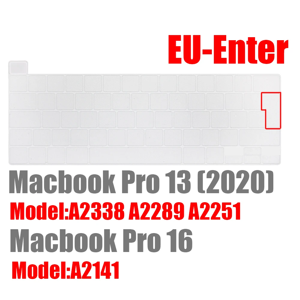 Silicone Keyboard Skin Dust Cover for Laptops - US English Layout