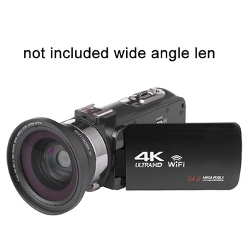 

4K Video Camcorder 24MP 1080P HD 16X Zoom Anti-Shake DV Camera with Remote Control for Travel/Gift