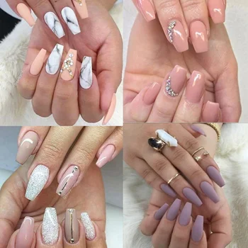 

Hot Sell 100 pcs False Nail For Women Nail Design False Artificial Nails Art Manicure Nail Art Tools False Nails