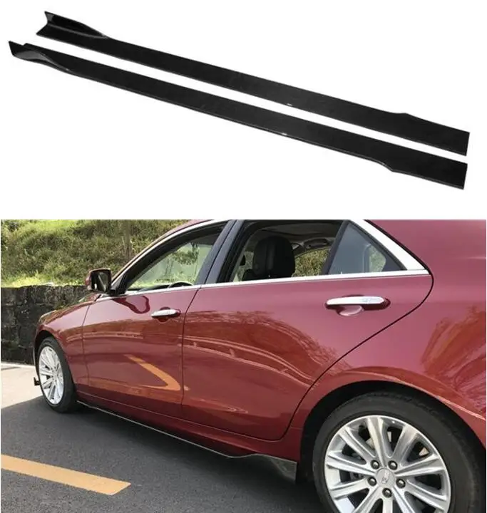 

Carbon Fiber Side Body Skirts Kit Lip Splitters Bumper Cover FOR Cadillac ATS ATSL CTS CT6