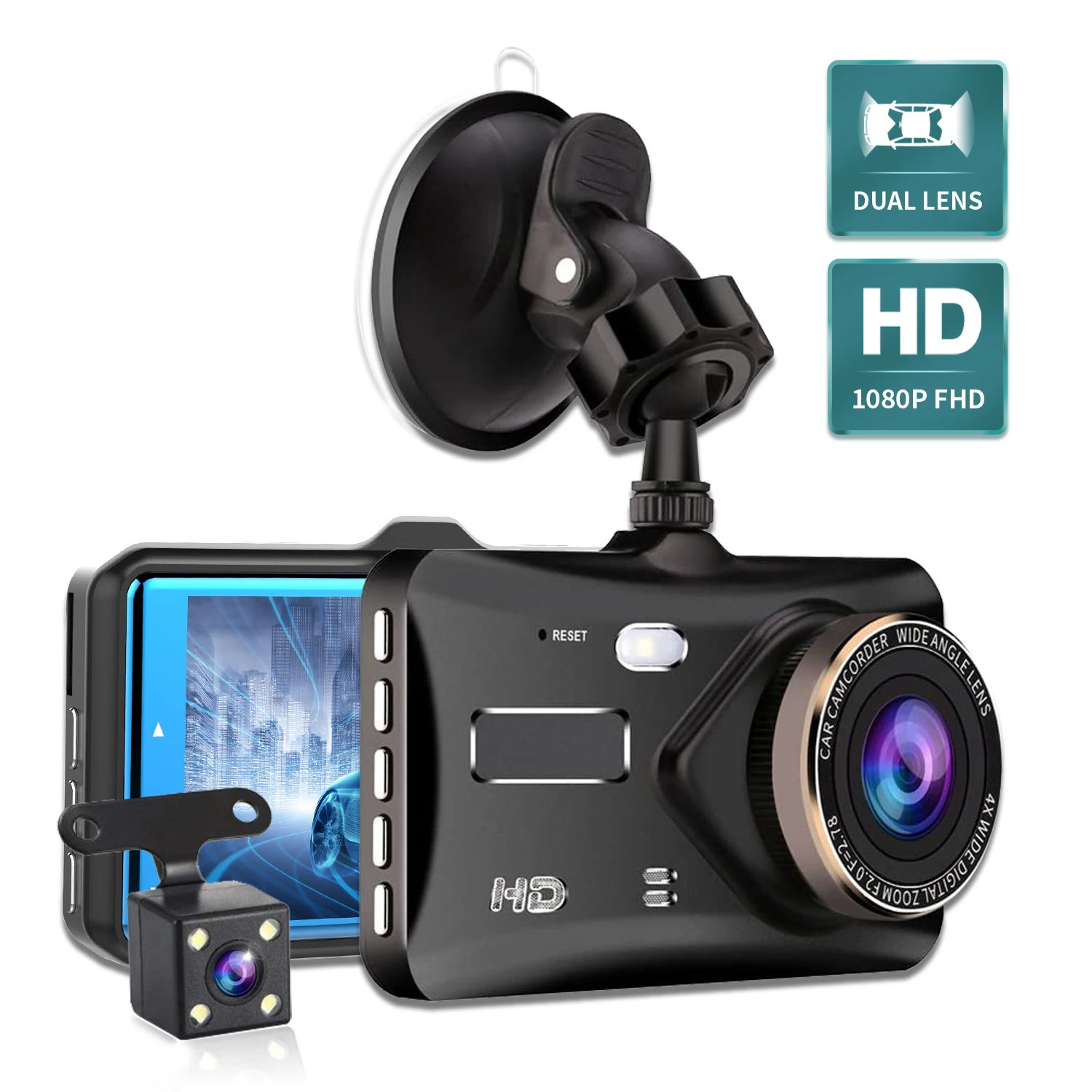 Car DVR 4.0&quot Full HD 1080P Dash Cam Rear View Vehicle Video Recorder Auto Camera Parking Monitor Night Vision G-sensor | Автомобили и