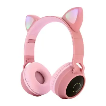 

Wireless Cat Ear Headphones Headset LED Lights Earphone Kids Adults Bluetooth Headphones LED Noise Cancelling