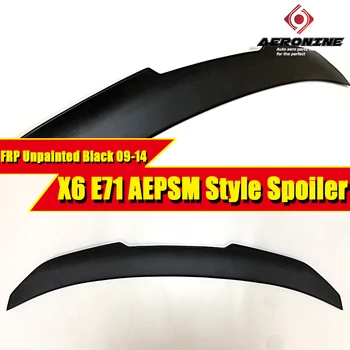 

X6 E71 Sedan Trunk Spoiler Wing FRP Unpainted PSM Style Fits For BMW X6-Series E71 Black Trunk Spoiler Wings Car Styling 2009-14