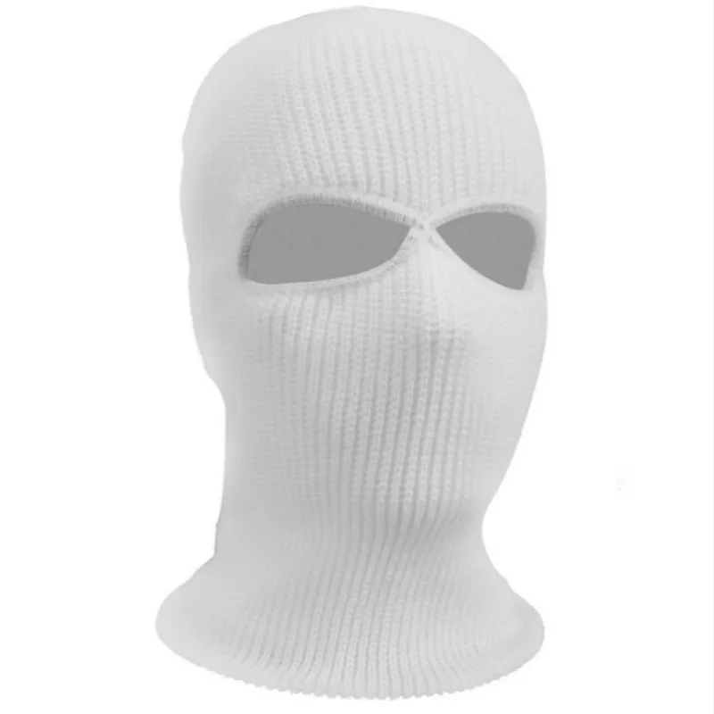 Balaclava 2/3 Hole Full Face Mask Cap Winter Knitting Motorcycle Face Shield Outdoor Riding Ski Mountaineering Head Cover