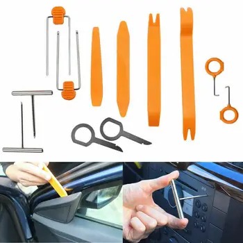 

EIDRAN 12pcs/set Orange Plastic Universal Car Auto Radio Stereo Dash Removal Install Tools Kit