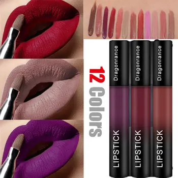 

12 Colors Waterproof Moisturizer Lip Gloss Rouge Water Liquid Lipstick Long Lasting Nude Lip Gloss Bite lip makeup Cosmetics
