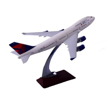 

1:150 Scale 47CM Airplane Model Deta Aircraft B747 Model With Light and Wheel Diecast Plastic Resin Plane For Collection Gift