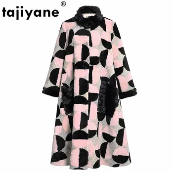 

Real Fur Coat Winter Coat Women 2019 Korean Long Mink Fur Collor Double-faced Fur Coats Sheep Shearling Fur Wool Jacket ZT419