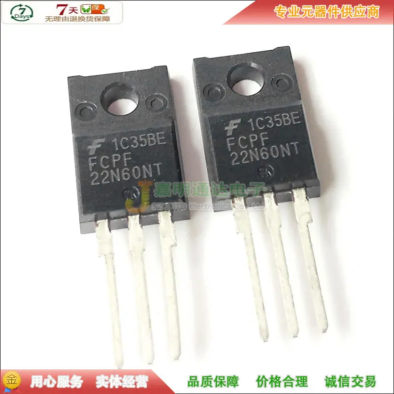 5 шт./FCPF22N60NT 22N60 TO-220F 600V 22A
