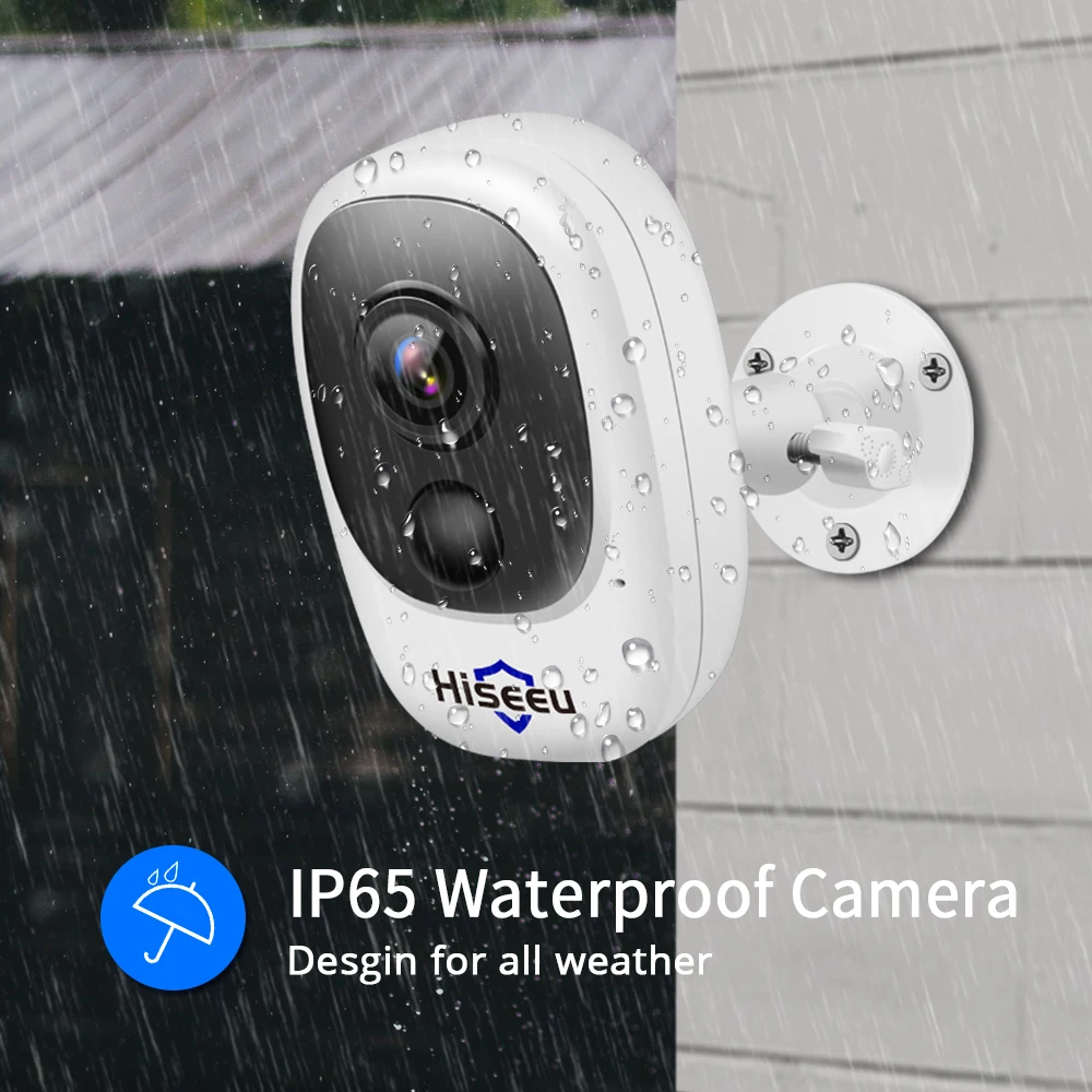 IP камера Hiseeu аккумуляторная 1080P Wi Fi с датчиком движения|Камеры видеонаблюдения| |