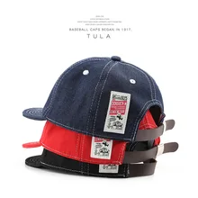 

Cotton Baseball Men's and Women Sebound Cap Fashion Short Brim Rap Hip-Hop Hat Denim Sun Hat Men Women Outdoor Street Style Caps
