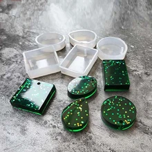 5 шт. DIY Литье ремесло до отверждения кулон полимерная форма формы силиконовый прозрачный ювелирные изделия твердые формы делая инструменты эпоксидные ждать