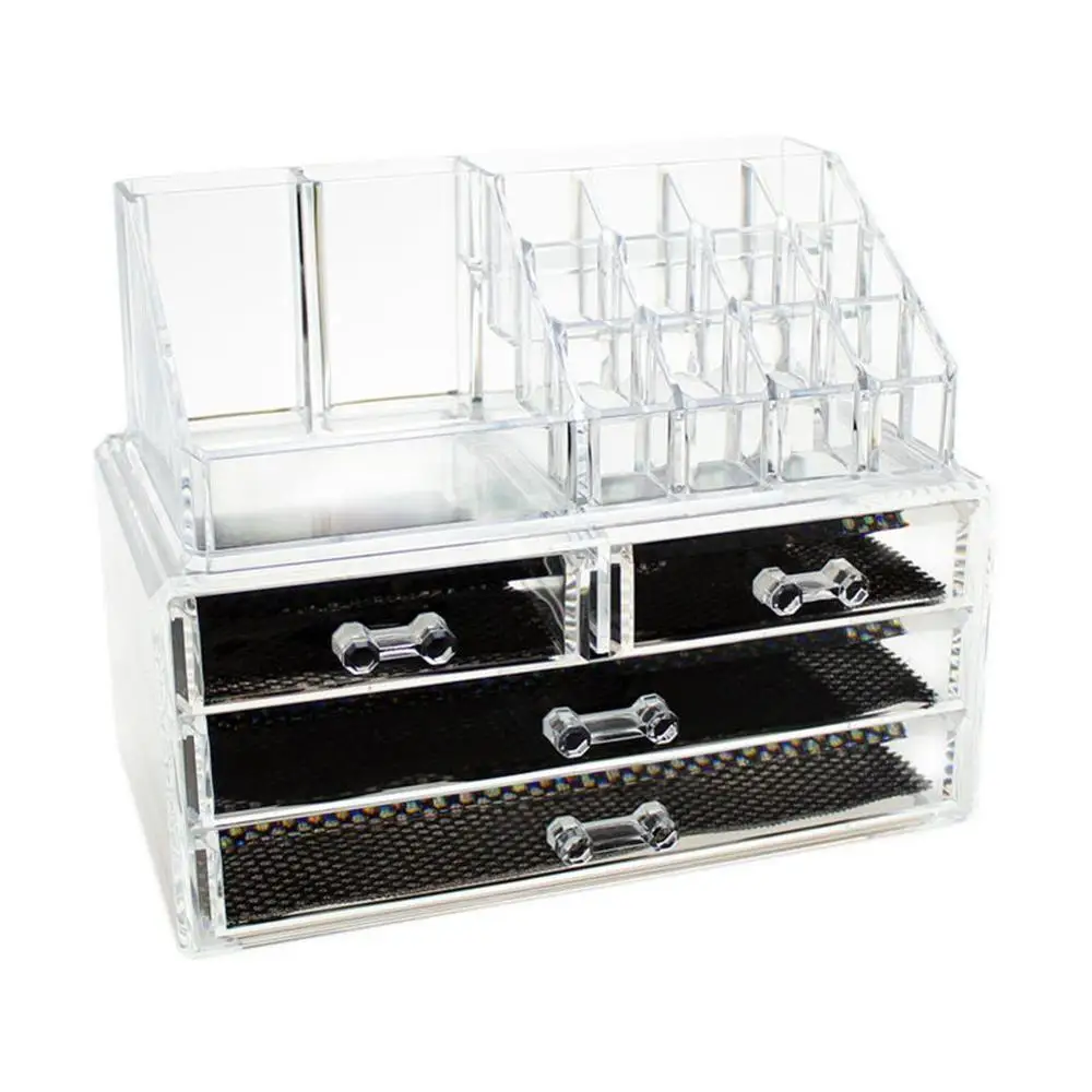 

Portable Transparent Acrylic Cosmetic Organizer Drawer Makeup Case Storage Insert Holder Box Make Up Jewelery Display Rack