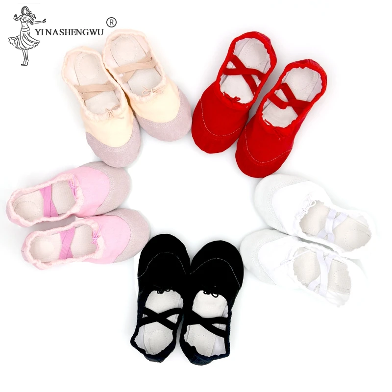 Girls Kids Pointe Shoes Dance Slippers High Quality Ballerina Practice Shoe For Ballet 5 color Ballet Dancer Professional Shoe