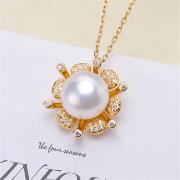 

S925 Sterling Silver Material Pendant Clasp Pearl Pinch Clip Bail Pendant Connectors Bail Beads Jewelry Findings Accessories