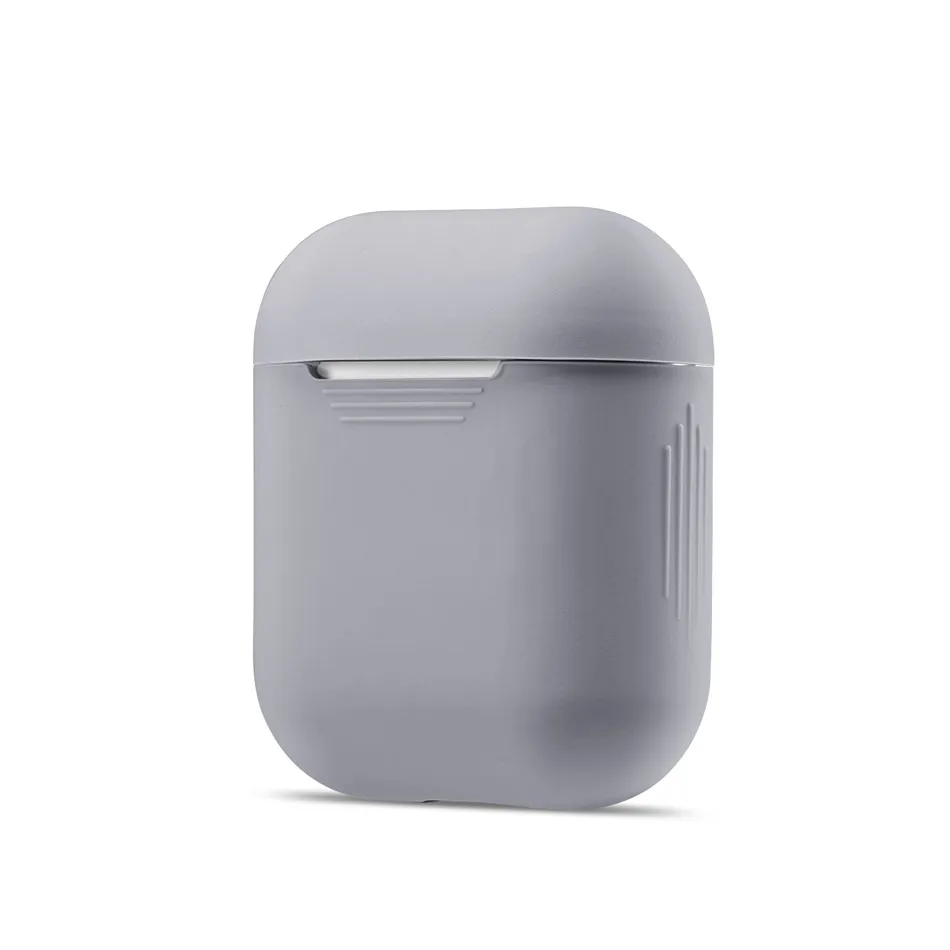 KJOEW для AirPods1 2 силиконовый чехол для apple, беспроводная bluetooth гарнитура, чехол, чистый цвет, простой чехол, анти-падение, коробка для хранения
