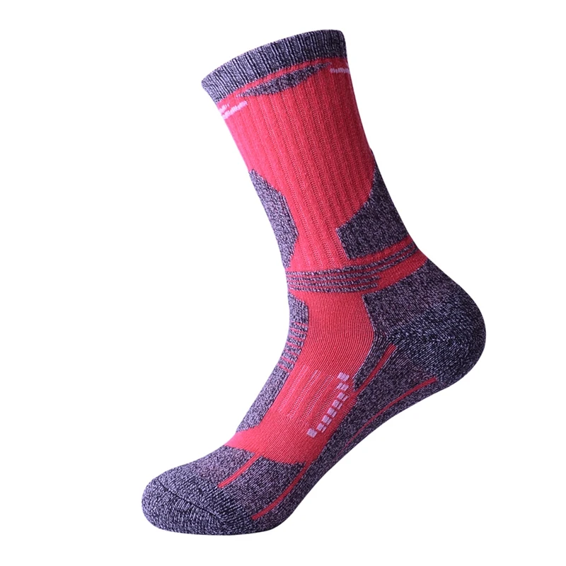 Мужские и женские новые толстые спортивные носки для походов, походов, термальные Лыжные носки, нескользящие носки для катания на лыжах и скейтборде, 7 цветов