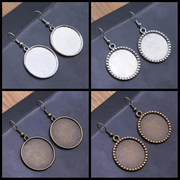 

Fit 25mm Round Earring Settings Earring Base DIY Earring Making Findings Cabochon Blank Bezel Setting Jewelry Findings