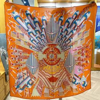 

30% Silk 70% Cashmere Scarf Women Hand Rolled Edges 140*140cm Large Shawls Wraps 55" x 55"