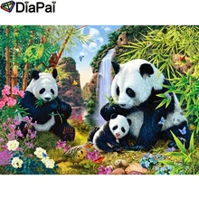 DIAPAI Алмазная картина "Животные панда пейзаж" вышивка крестом на заказ фото алмаз, вышивка квадратными круглыми настенный Декор для дома A27553