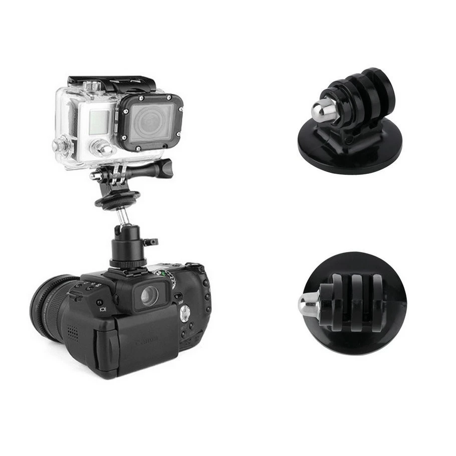 Adaptador de cabeza de palo de Selfie para trípode, Base de de monopié, funda trípode, adaptador montaje para Gopro Hero 9, 8, 7, 6, 5, 4, 3 Max|Carcasas para videocámara deportiva| - AliExpress