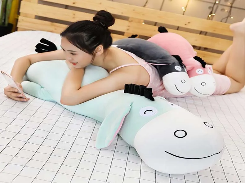 1 шт. 70-120 см Kawaii плюшевый Ослик Игрушки гигантские мягкие игрушки в виде лошади для детей мягкая кукла домашний декор подушка подарок на день рождения