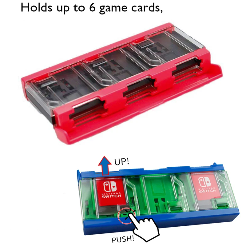 Чехол для игровой приставки с разъемом карт памяти Nintendo аксессуары 6 держателей