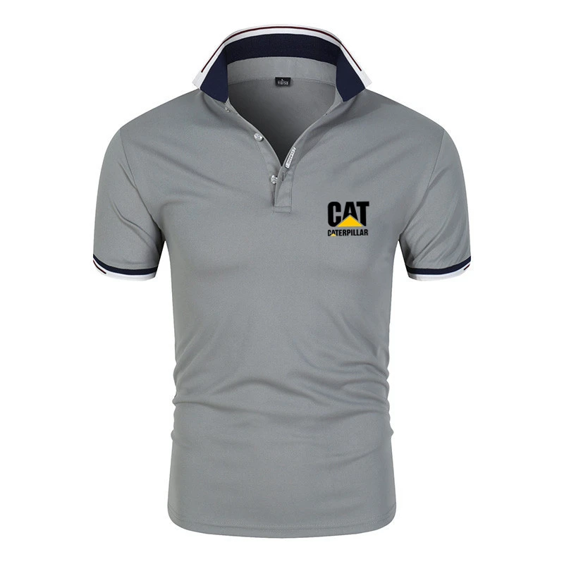 Polo deportivo informal para hombre, Camiseta de algodón con estampado de  color sólido, transpirable, con solapa en forma de botón, de secado rápido,  novedad|Polo| - AliExpress