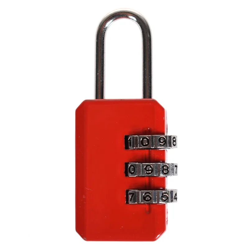 3 Digit Dial Code Number Password Combination Lock Padlock Small Portable Travel Luggage Zipper Bag Padlock Suitcase Bag Lock 4