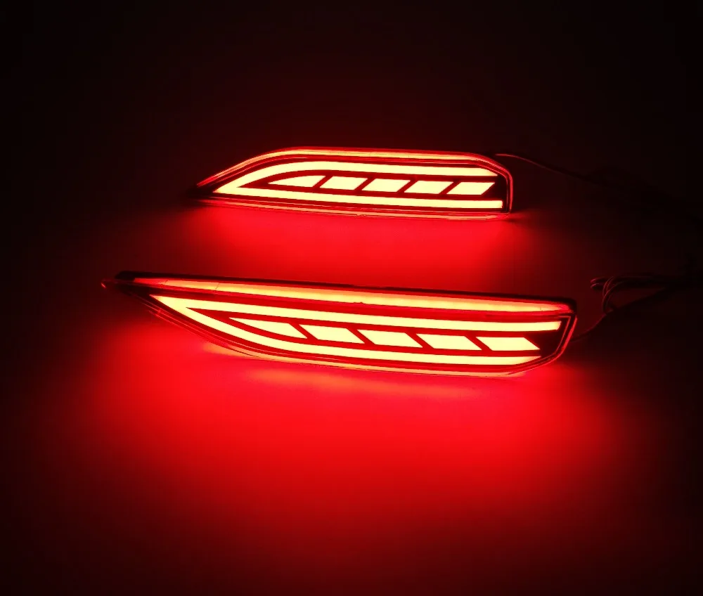 Car flashing 2PCS Tail Rear Bumper Light Lamp LED Rear Bumper Reflector Brake Light Lamp For Mitsubishi xpander