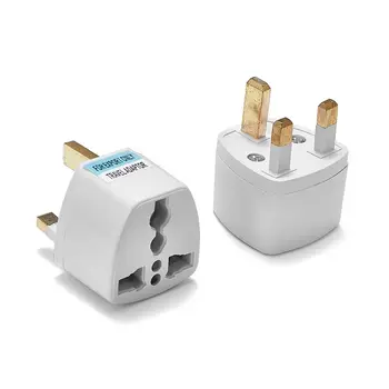 

300pcs 3 Pin USA Plug To UK Portable Travel Adapter AC Electrical Plug Socket Europe Australia Brazil Plug Converter