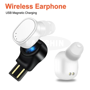 

Car Bluetooth Earphone USB Magnetic Charging Mini Wireless Earbud Portable in Ear Noise Canceling for iPhone Sumsung