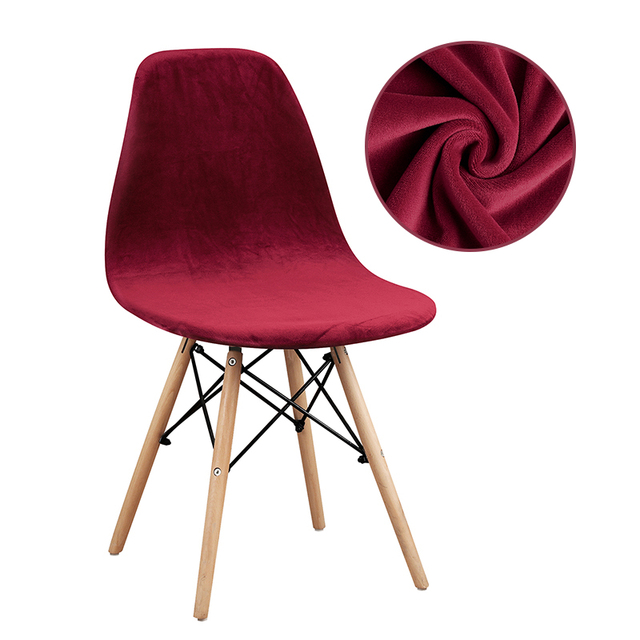 Pcs Velvet fabric Bar Chair Cover Washable Removable Seat Cover Armless Shell Chair Covers for Banquet Home Hotel