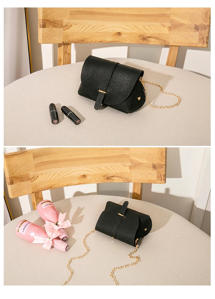 New Women's small Bag Fashion Trend Retro Wide Shoulder Strap Ladies New Style Messenger bags Solid Single Shoulder