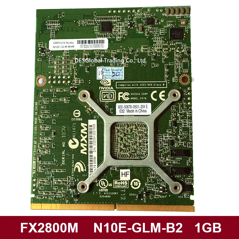 FX 2800M FX2800M для ноутбука hp 8740W Quadro N10E-GLM-B2 DDR3 1GB VGA Графика Видеокарта работает идеально
