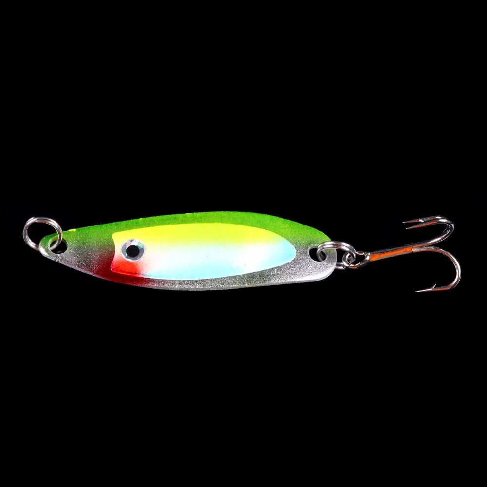 240pcs 5cm 6.5g Metal Spinner Spoon trout Fishing Lure Hard Bait Sequins  Noise Paillette Artificial Bait sequins spinner