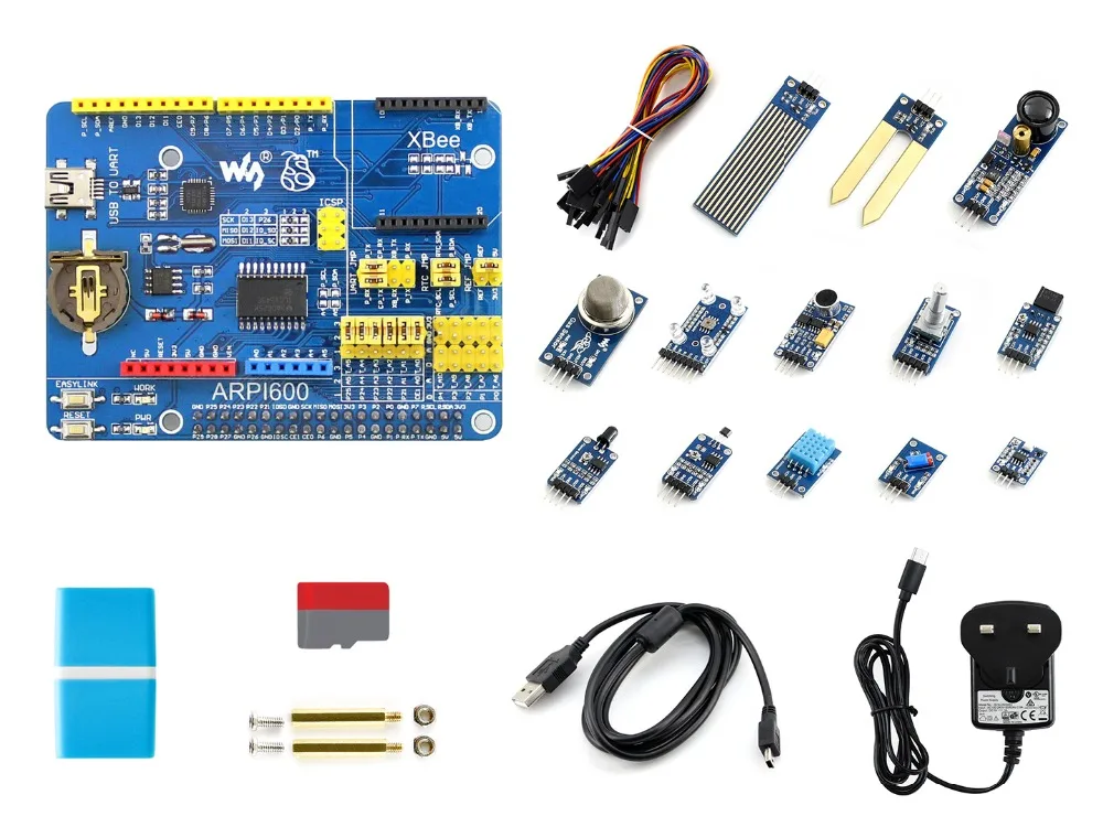 Raspberry Pi 4 Model B Sensor Kit, with 13 Popular Sensors