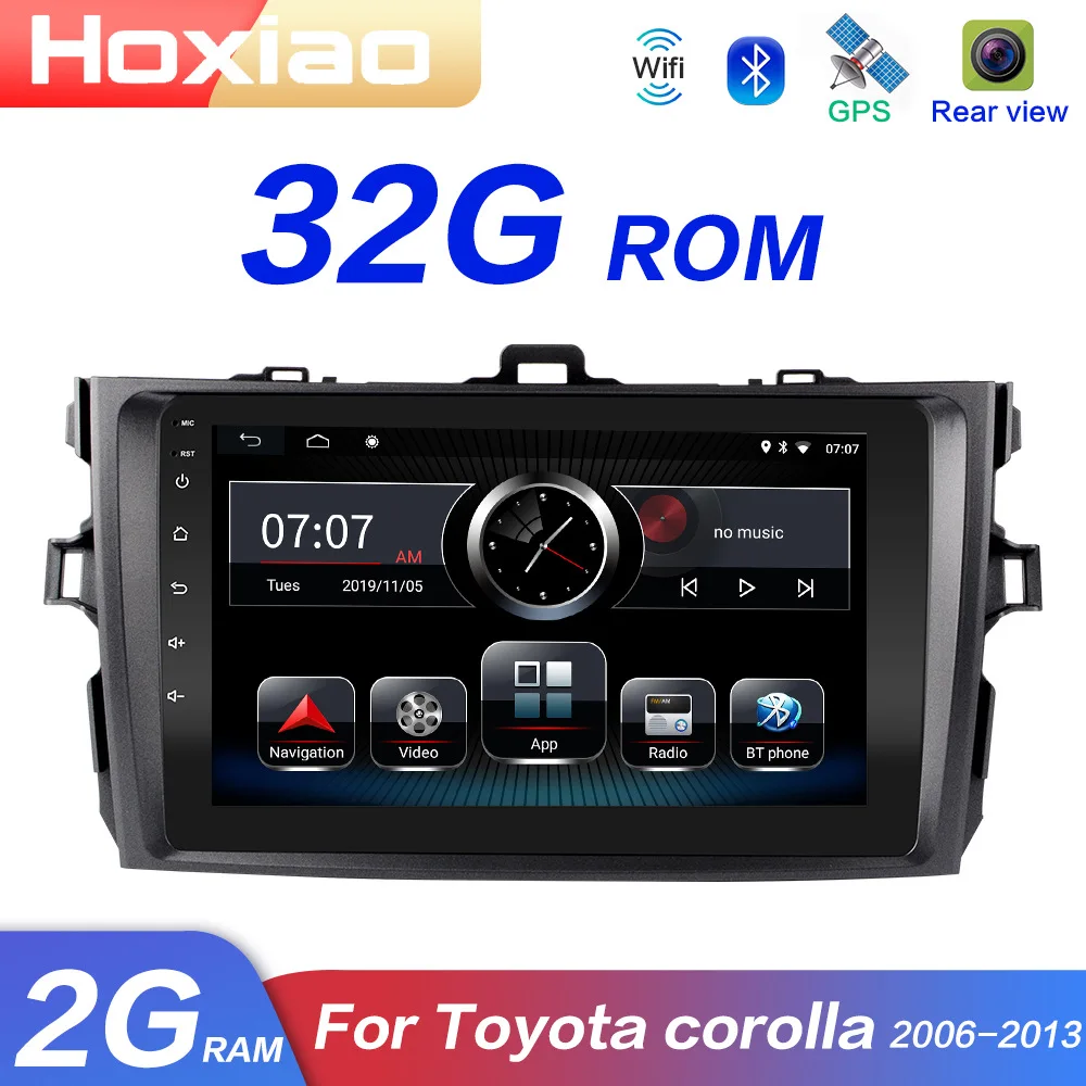 Автомагнитола 2 DIN мультимедийный видеоплеер Mirror Link для Toyota Corolla E140/150 Wi Fi FM RDS DAB ТВ