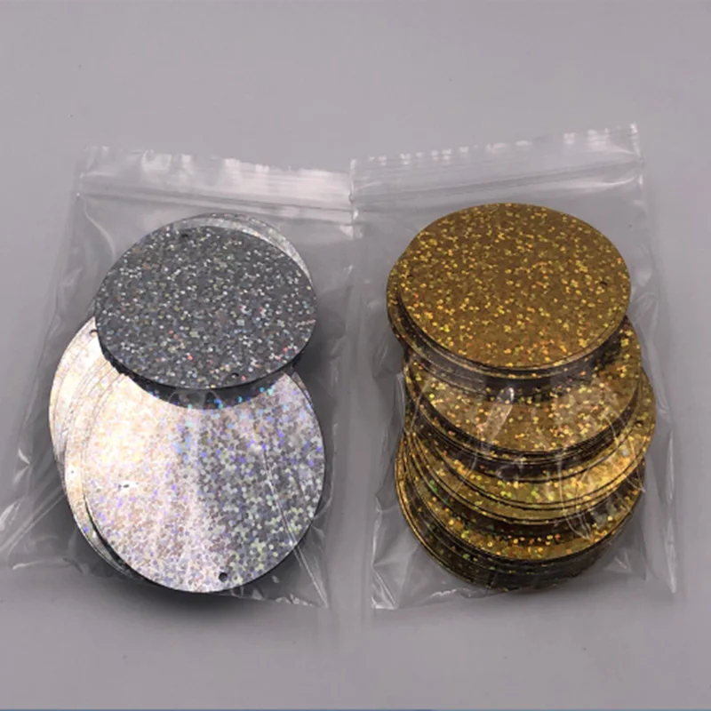 12Pcs/Lot 55MM Large Flat Round Laser Sequins Mixed Color PVC Paillettes Craft Sewing DIY Scrapbook Handmade Lentejuelas Project | Дом и сад