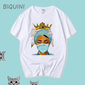 

Nurse Crown T-Shirt Casual 100% Cotton Women T-shirts Harajuku Women T-shirts Thanksgiving T-shirts Kawaii Women Shirts