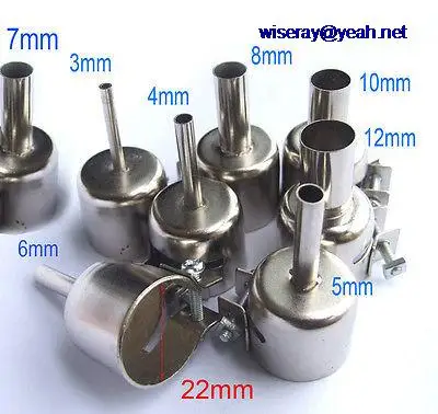 

DHL/EMS 160PCS Heat Gun nozzle for 850 Soldering station 852 Hot Air Stations Rework Round-A8