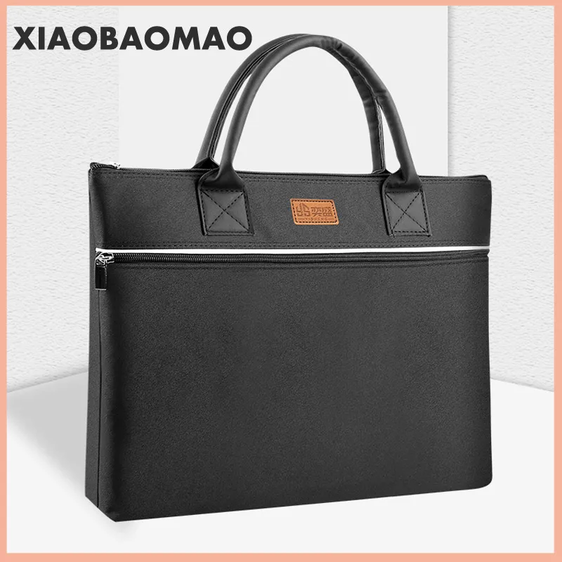 

Large capacity briefcase document bag portable file bag good qulity durable portable laptop bag double layer business officially