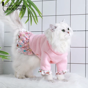 

Hoopet Pet Cat Clothes Dog Coat Teddy Suit Puppy Small Dog Character Dress Clothes for Cats