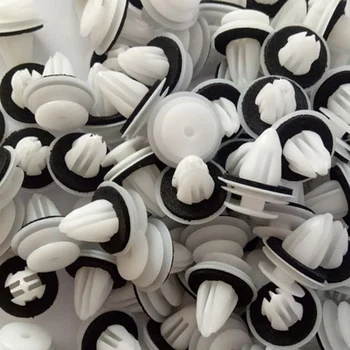 

Fender Car Clips with washers White+Black Bumper Trims Universal Sale Hot