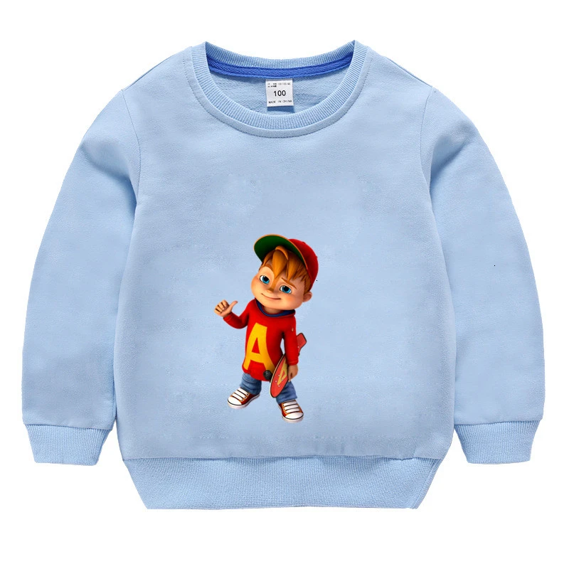Boys Girls Alvin And The Chipmunks Funny Splicing color Kid Summer O-Neck Tops Children Cartoon T shirt Baby Sweatshirt