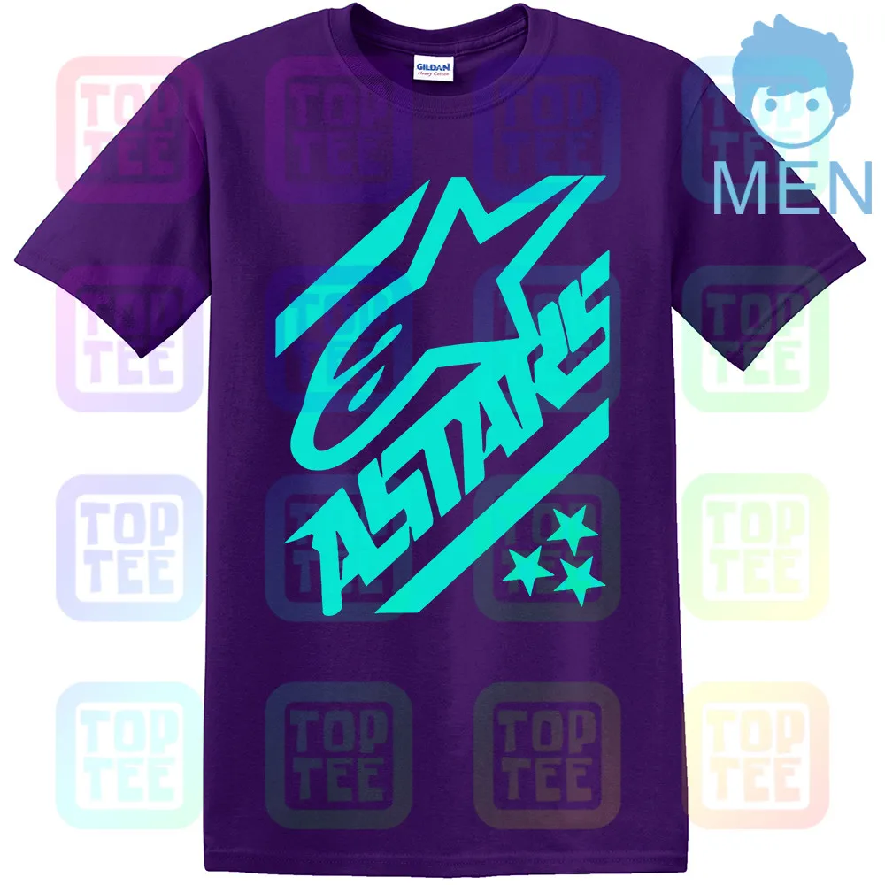 Альпийская звезда Лифт Для мужчин футболки на заказ хлопковая футболка S-3XL - Цвет: MEN-PURPLE