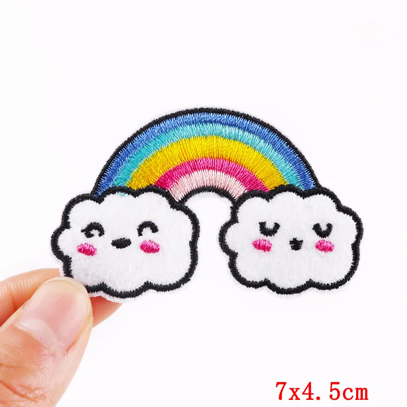 Cartoon Dinosaur Patches For Clothing Thermoadhesive Patches Cute Animal Patch Iron on Embroidery Patches on Clothes Applique 